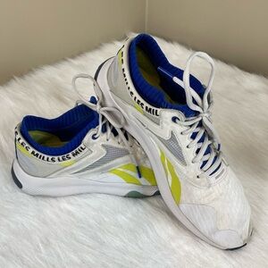 Reebok Les Mills HIIT Trainers White and Blue 10